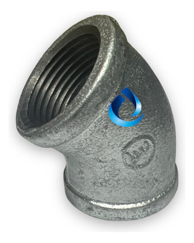 Codo Galvanizado 1 1/2 Pulgada 45 Grados