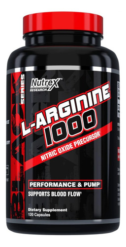 L-arginina - Nutrex - 1000mg - 120 Cap - 60serv - Usa Import