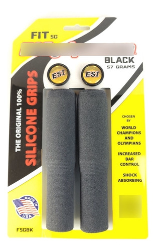 Puños Mtb Esi Grips Fit Sg Silicona 131mm Negro 57g