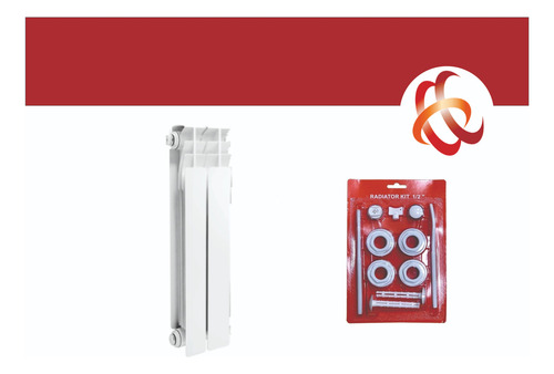 Radiador Bimetalico 2 Elementos + Blister Blanco