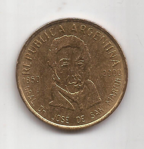 San Martin Moneda De 50 Centavos Año 2000 Sin Circular (Usado)