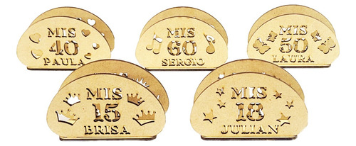 Imagen 1 de 3 de 60 Servilleteros Calados Fibrofacil Personalizados 15 Años