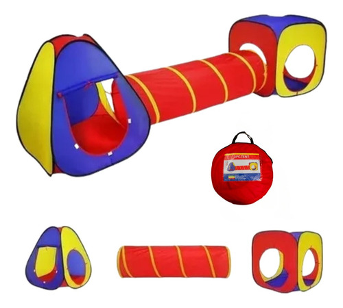 Pelotero Laberinto Infantil Con Túnel Y Carpa Modular