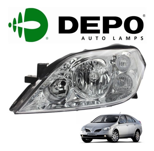 Faro Delantero Izquierdo Nissan Primera 02-03 Depo