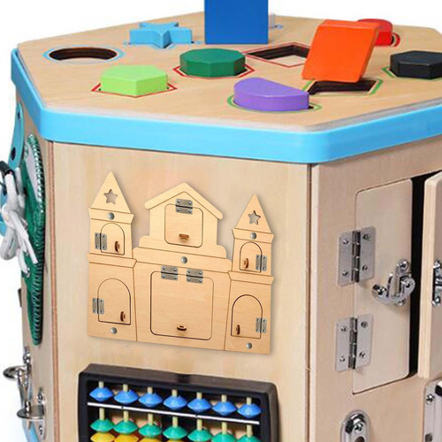 Accesorio De Tablero Ocupado De Madera Para Niños Castillo