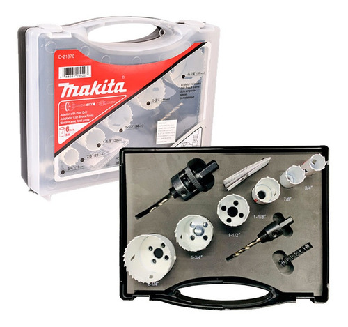 Juego De Brocasierras Makita D-21870 9 Piezas Con Adaptador