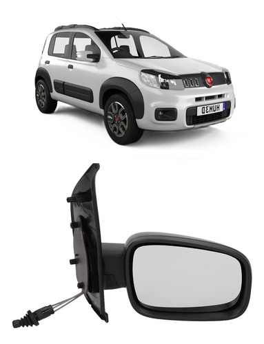 Espejo Fiat Uno Attractive 2010 2011 2012 2013 2014 Manual
