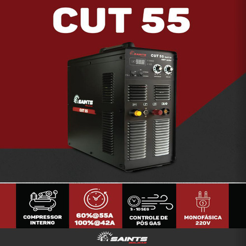 Aparelho Corte A Plasma P/ Metais Compressor Interno 55a Ns5