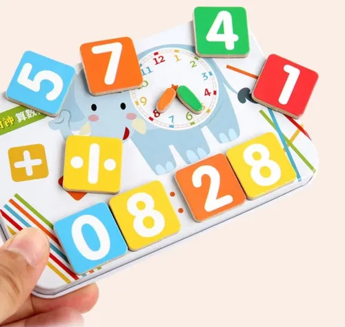 Juego Educativo Para Niños: Numero, Reloj Y Colore Magnético