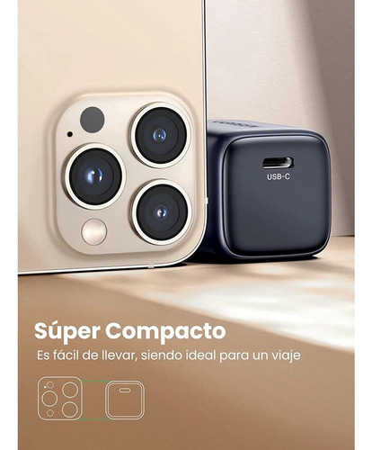 Carregador Gan Nexode Compativel Macbook iPhone 20w