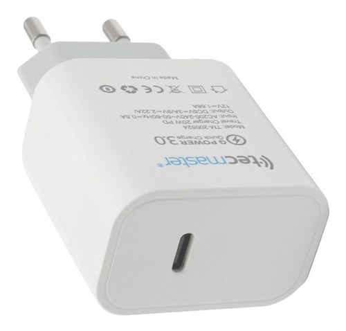 Cargador Usb C Con Cable Usb C 20w Certificación Sec