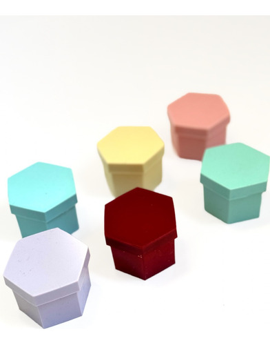 Caja De Regalo Hexagonal Para Anillo Estuche Multicolor
