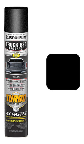 Pintura para cubos Truckbed Rust Oleum Prof., 680 g, color negro
