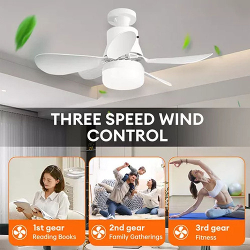 Lâmpada De Ventilador De Teto Moderna Com Controle Remoto