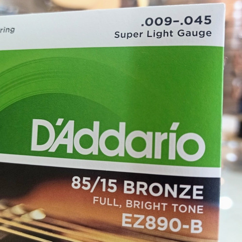 Imagem 3 de 3 de Encordoamento Daddario Ez890 Violão 0.09