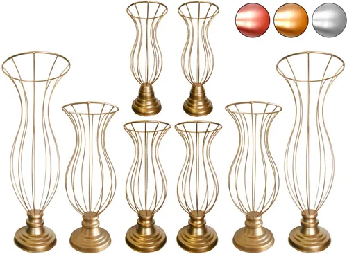 comprar 8 Vasos Armação 60cm 45cm 40cm E 35cm Aramados Ânforas Decor