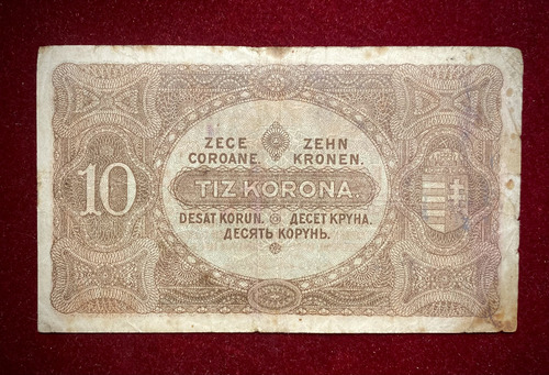 Billete 10 Koronas Hungria 1920 Pick 60 (Usado)