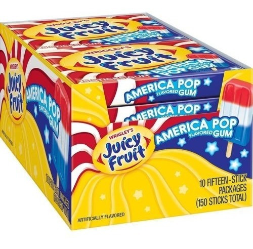 Juicy Fruit America Pop Gum, 10 Paquetes