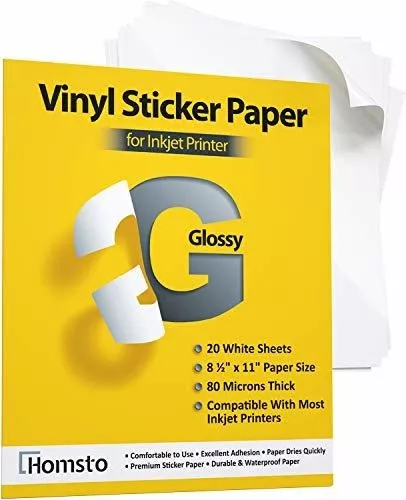  Papel adhesivo de vinilo imprimible para impresora de