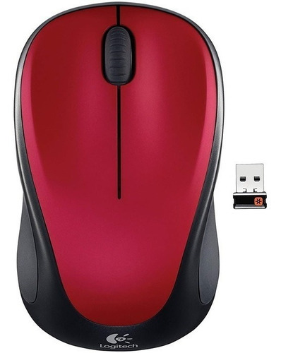 Mouse Logitech Inalambrico Optico Usb Negro M317 Colores Color Rojo
