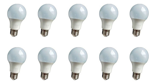 Pack X10 Lámparas Led Foco 15w Luz Cálida E27 Yark Luz Blanco Cálido