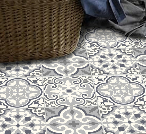 Adesivo Para Chão Ladrilho Patchwork Lavável Impermeável