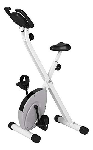 Bicicleta De Ejercicio Cardio Estática Plegable Marcy Blanco