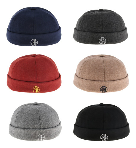 Gorro Docker De Fieltro De Lana Ajustable Para Hombre, Color
