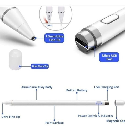 Imagen 5 de 6 de Lápiz Táctil Pencil Stylus Punta Fina Lenovo Tab P11 P11 Pro
