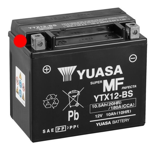 Bateria Yuasa Ytx12-bs Moto Cuatriciclo Suzuki Dr650 Envio