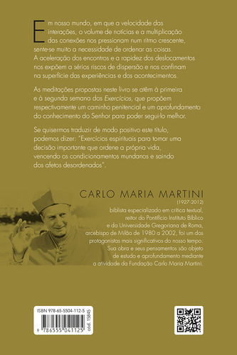 Ordenar a própria vida, de Martini, Carlo Maria. Editorial Edições Loyola, capa mole em português, 2021
