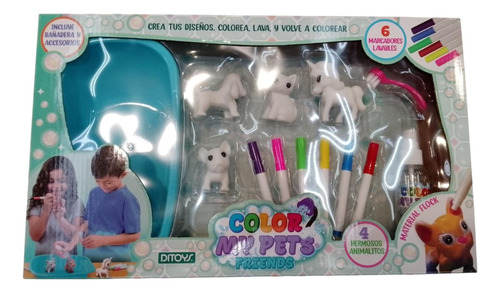 Color My Pets Set 4 Mascotas Para Pintar Ditoys Nryj