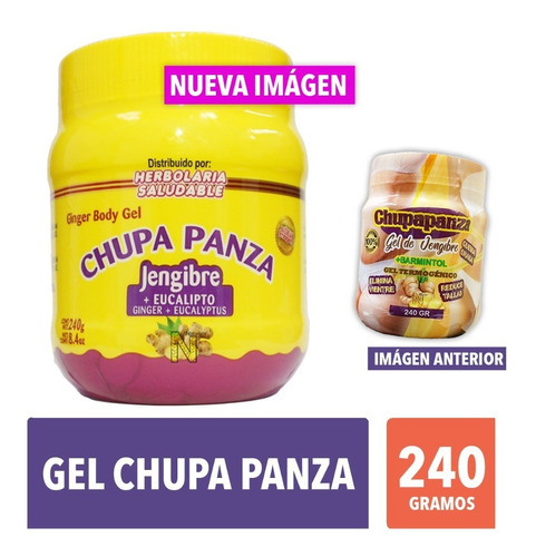 Imagen 1 de 8 de Gel Chupa Panza (jengibre Y Barmintol 240gr) Original