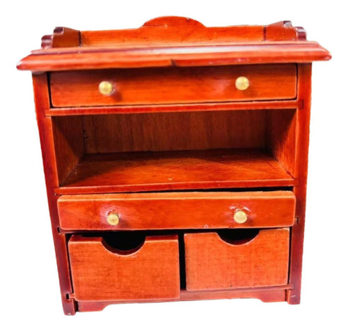 Gabinete De Cajón De La Noche De La Casa De Muñecas A Rojo