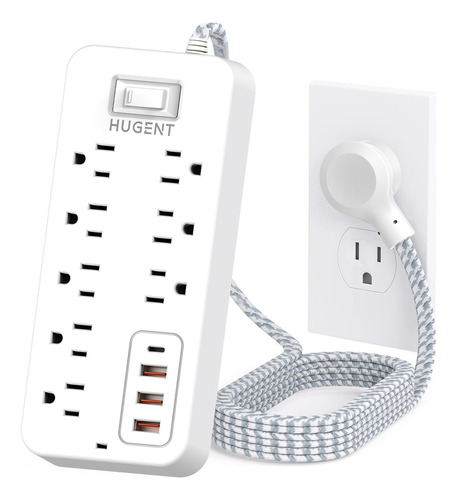 Regleta Multicontacto Con 3 Cargador Usb 8 Salidas 1 Tipo C