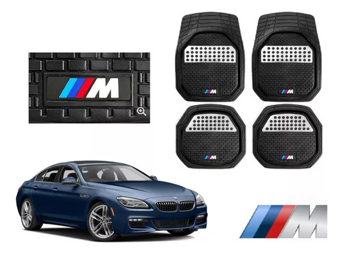 Tapetes 4pz Bandeja 3d Logo M-series Bmw Serie 6 2011 A 2018