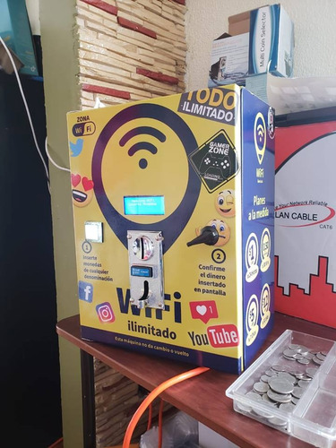 Imagen 2 de 6 de Maquina Expendedora De Wifi Por Monedas Somos Fabricantes
