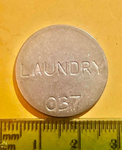 Token Antiguo De Lavandería laundry 037 De Metal