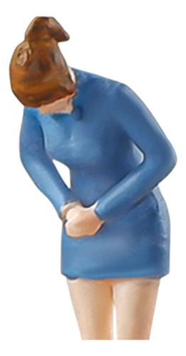 Figura En Miniatura Figuras De Diorama Chica En Vestido Azul