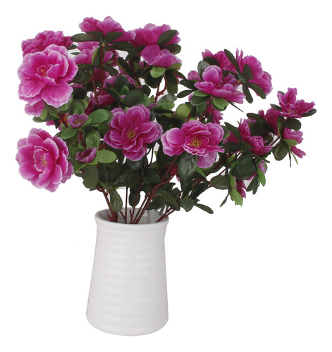 4x Artificial Azalea Flowers Floral Party Wedding Decor Diy