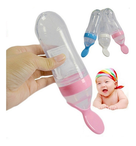 Cuchara Silicona Bebe 0% Bpa Compotas Y Liquidos Aprendizaje