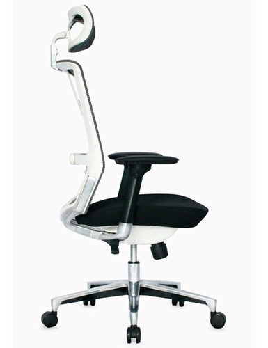Imagen 4 de 5 de Silla De Oficina Premium Amazonas Base Aluminio Marco Blanco