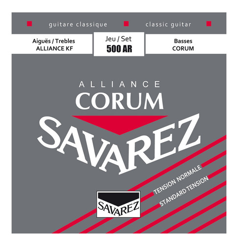 Encordado Guitarra Clasica Savarez 500 Arj Corum Alliance