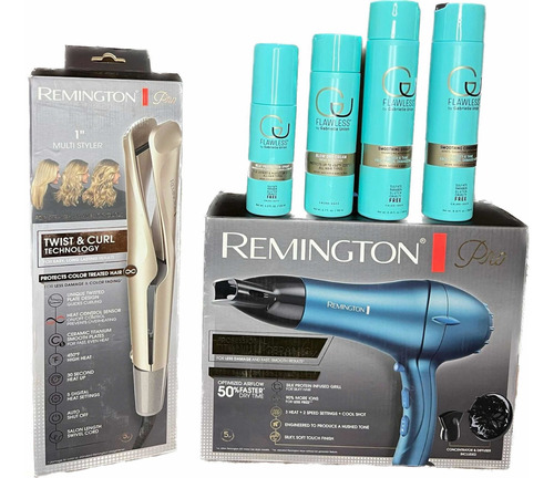 Combo Plancha Remintong Twist & Curl Con Secadora Y Difusor