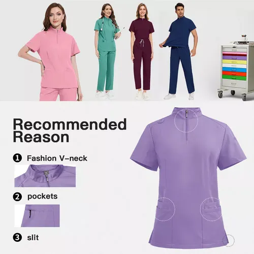 Pijama Quirúrgico Exfoliante, Uniforme Médico Antifluido Par