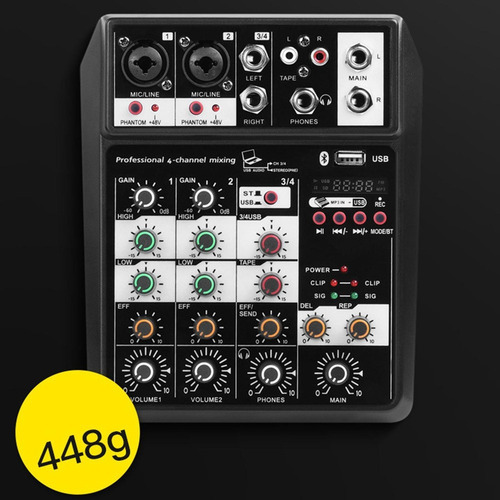 Mini Console De Mixagem Multifuncional Ajustável De 4