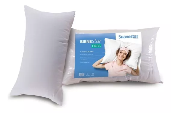 Almohada Suavestar Bienestar Fibra 70 X 40 Hipoalergénica Color Blanco