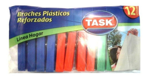 Pack X 3 Unid Broches  Plastico 12 Un Task