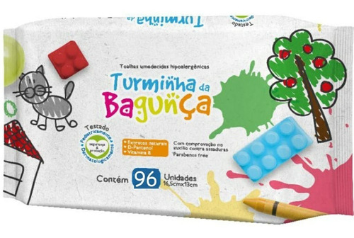 Lenços Toalhas Umedecidas Hipoalergênica Vegano 96 Unidades