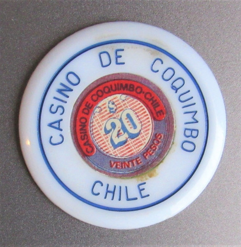 Ficha Casino Coquimbo 20 Pesos Blanca  (c85)